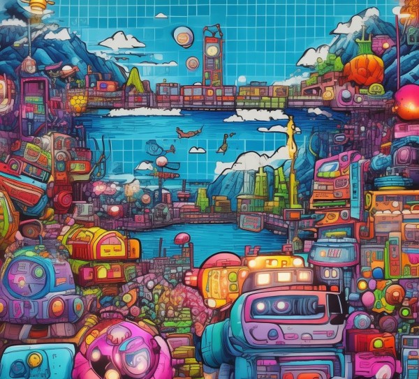 科技与创新绘就童趣，六年级学生科技绘画作品展示