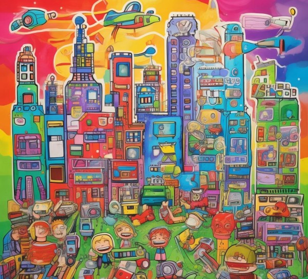 四年级科技创新画，童心绘就科技梦